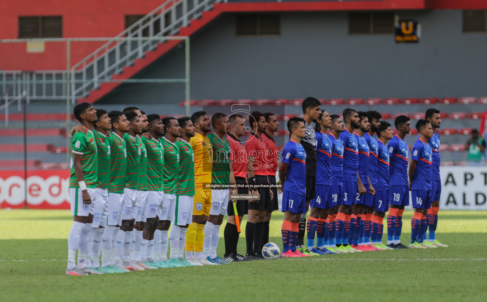 Bangladesh vs India in SAFF Championship 2021 held on 1st October 2021 in Galolhu National Stadium, Male', Maldives