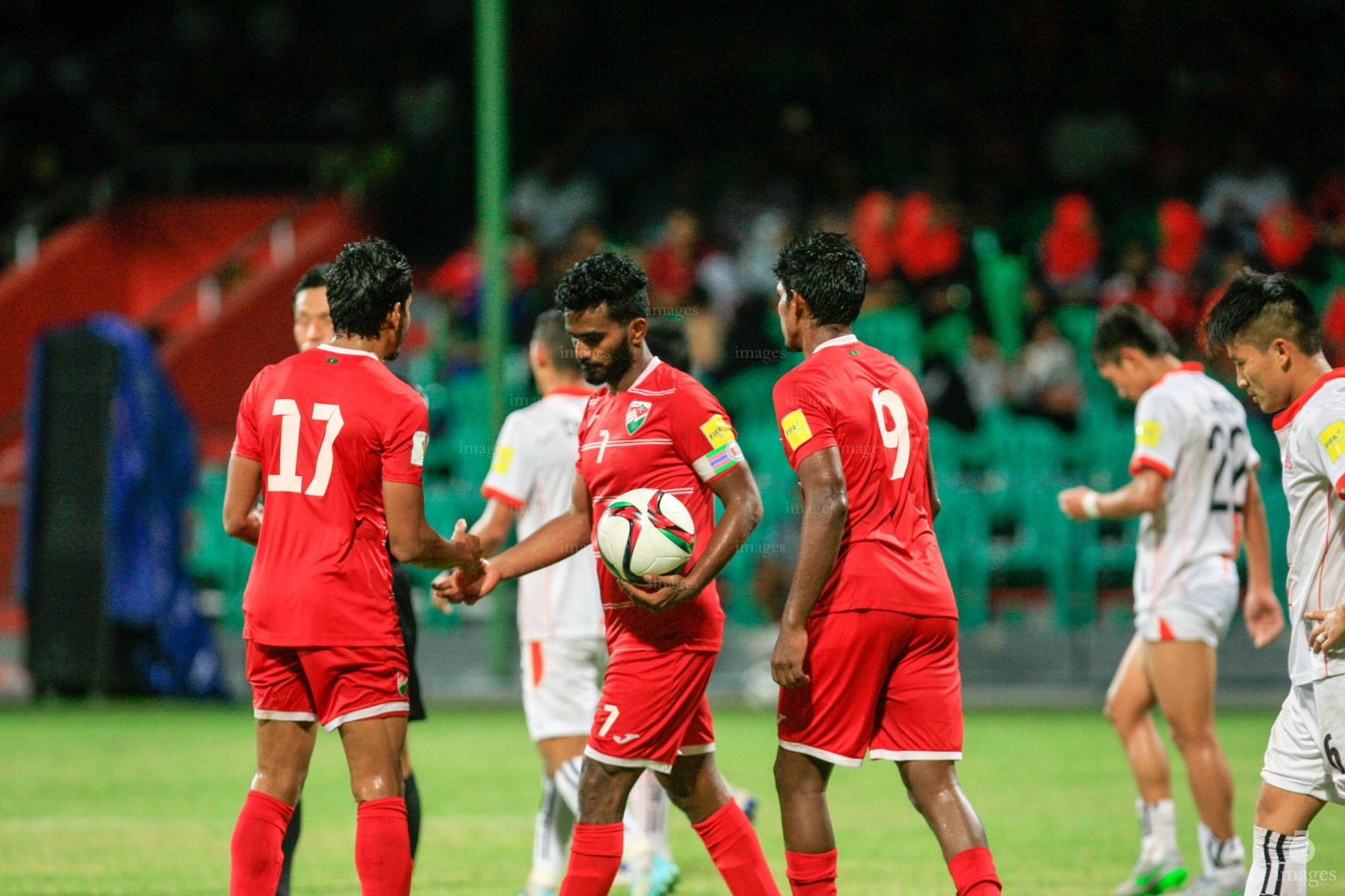 World Cup Qualification match between Maldives and Bhutan in Galolhu Grounds in Male', Maldives, Tuesday, March. 29, 2016. (Images.mv Photo/ Mohamed Ahsan).