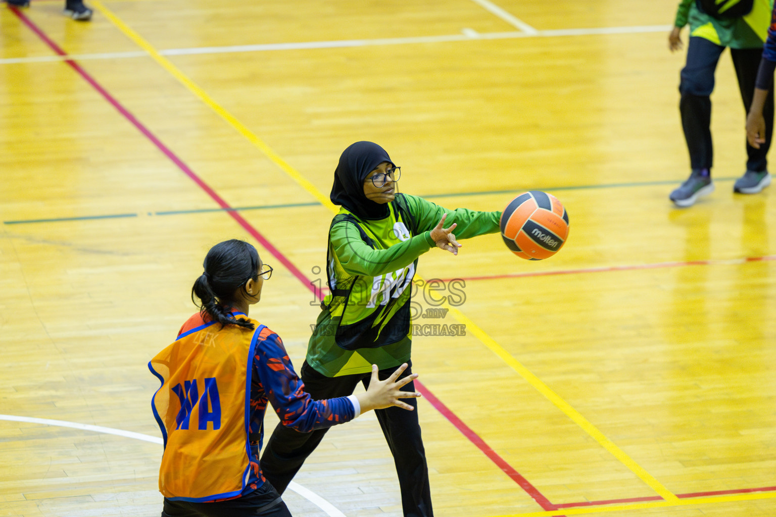 Day 13 of 25th Inter-School Netball Tournament was held in Social Center at Male', Maldives on Saturday, 24th August 2024. Photos: Mohamed Mahfooz Moosa / images.mv