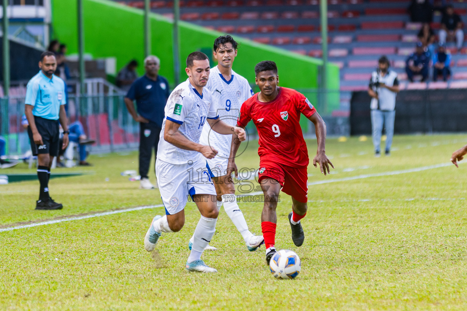 Maldives vs Philippines in AFC Asian Cup Qualifies held in National Football Stadium, Male', Maldives on Tuesday, 18th November 2025. Photos: Areef Adam / Images.mv