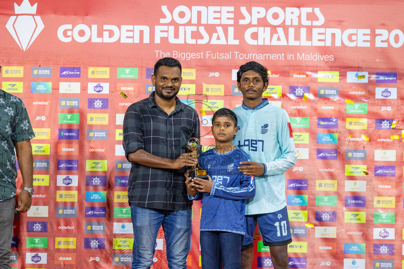 K Gaafaru vs B Eydhafushi in Zone 3 Final on Day 38 of Golden Futsal Challenge 2024 which was held on Friday, 23rd February 2024, in Hulhumale', Maldives Photos: Ismail Thoriq / images.mv