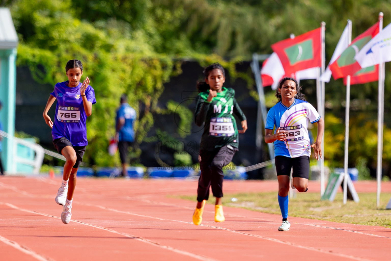 Day 3 of MWSC Interschool Athletics Championships 2024 held in Hulhumale Running Track, Hulhumale, Maldives on Monday, 11th November 2024. 
Photos by: Hassan Simah / Images.mv