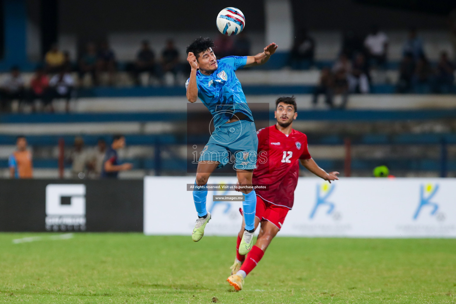 Lebanon vs India in the Semi-final of SAFF Championship 2023 held in Sree Kanteerava Stadium, Bengaluru, India, on Saturday, 1st July 2023. Photos: Nausham Waheed, Hassan Simah / images.mv