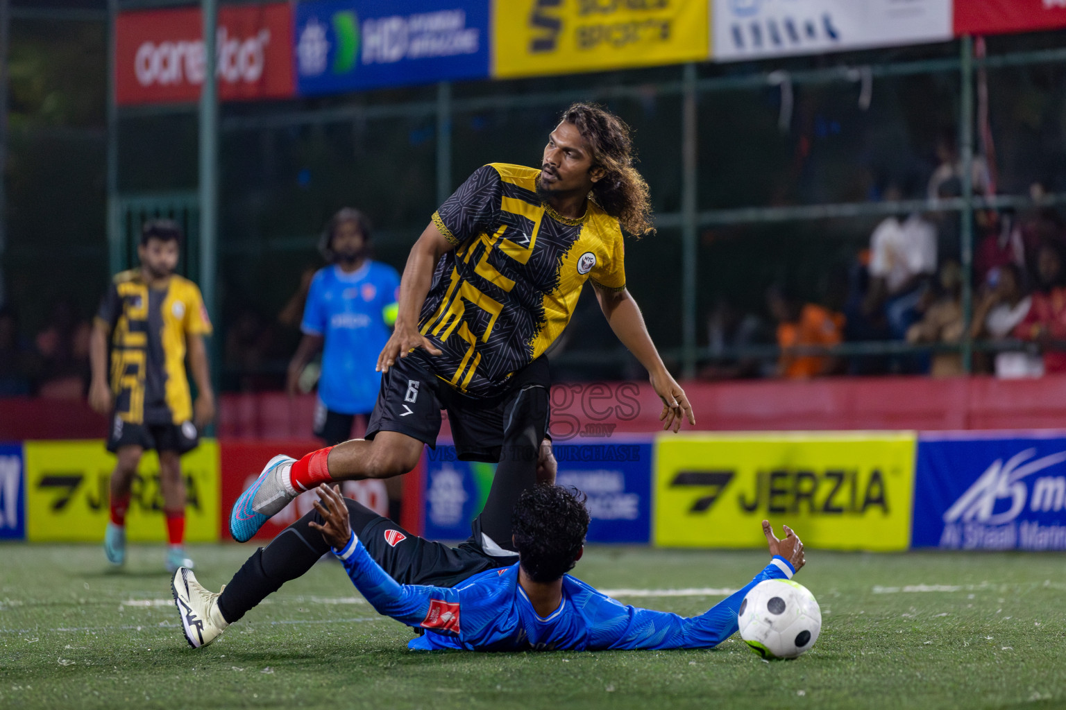 M. Naalaafushi vs Dh. Kudahuvadhoo on Day 36 of Golden Futsal Challenge 2024 was held on Wednesday, 21st February 2024, in Hulhumale', Maldives 
Photos: Hassan Simah/ images.mv