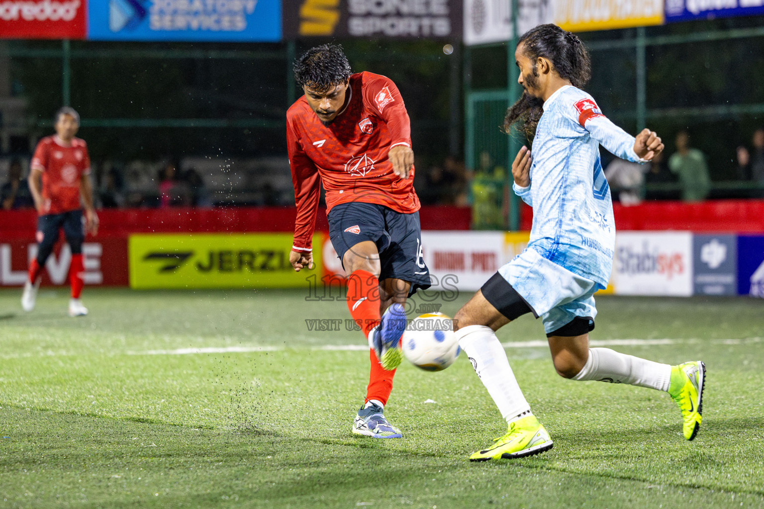 ADh Mahibadhoo VS ADh Kunburudhoo Atoll Round Semi-Final on Day 20 of Golden Futsal Challenge 2025 was held on Friday, 24 January 2025, in Hulhumale', Maldives. 
Photos: Hassan Simah / images.mv