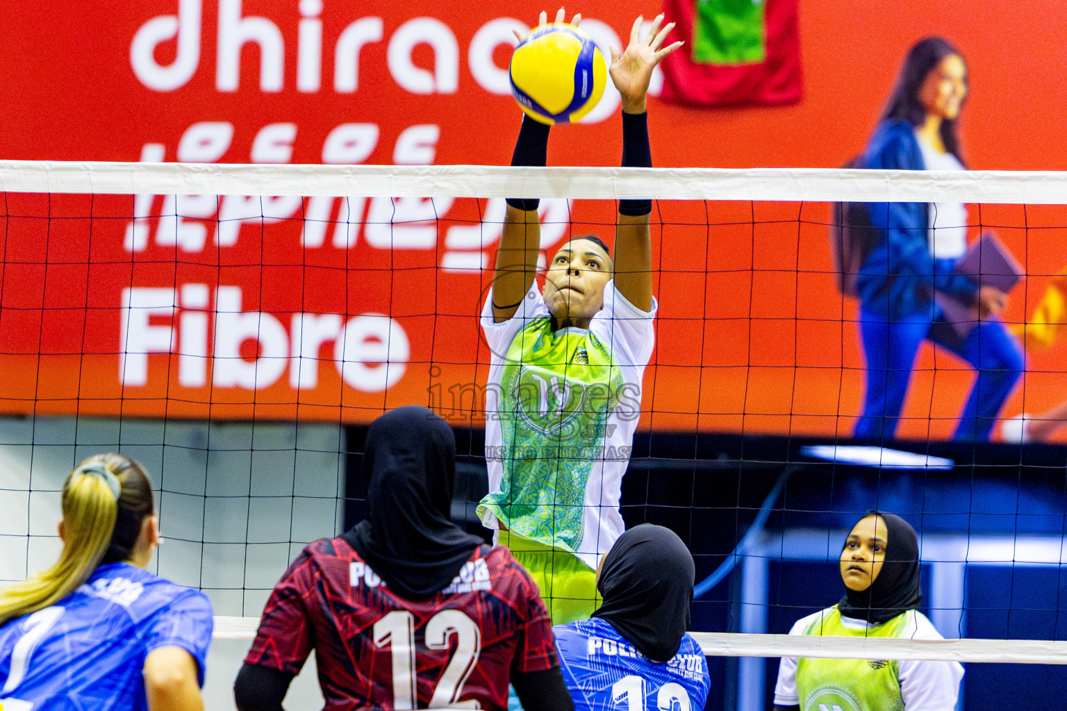 Police Club vs Club Wamco in the Final of Women's Division of National Volleyball League 2025 held in Male', Maldives on Sunday, 27th April 2025 at Social Center Indoor Hall Photos By: Nausham Waheed / images.mv