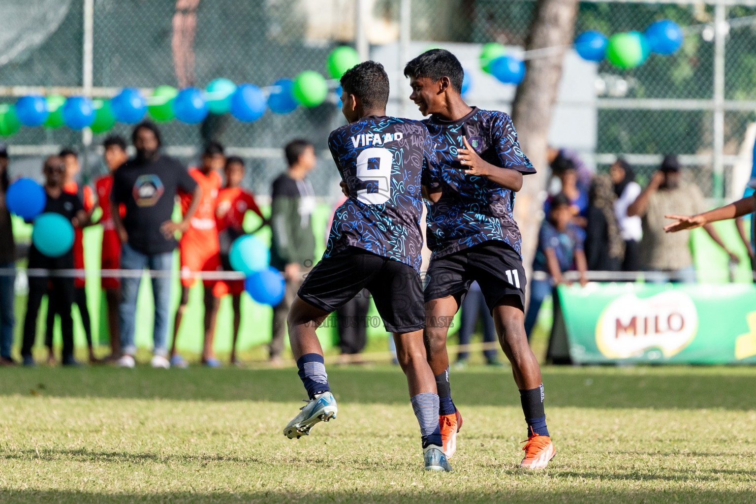 Day 4 of MILO Academy Championship 2024 (U-14) was held in Henveyru Stadium, Male', Maldives on Sunday, 3rd November 2024. Photos: Hassan Simah / Images.mv