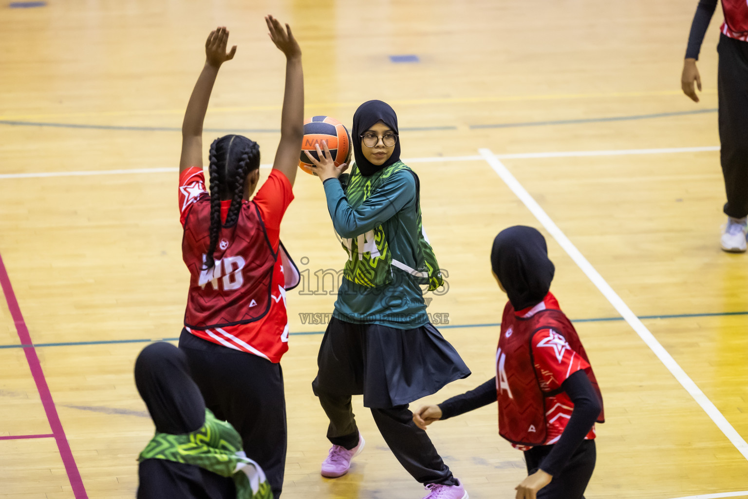 Day 11 of 25th Inter-School Netball Tournament was held in Social Center at Male', Maldives on Wednesday, 21st August 2024.