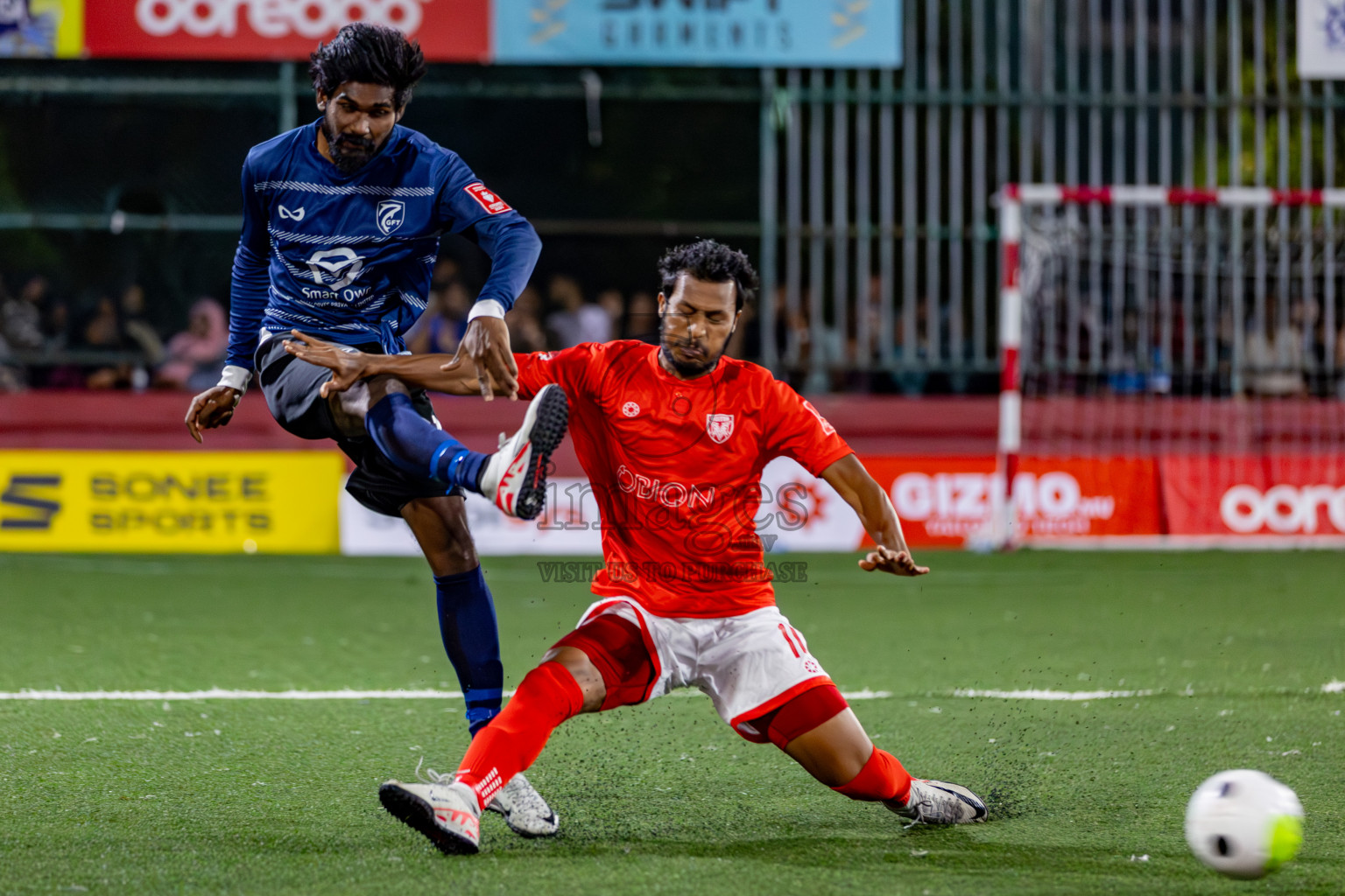 K. Gaafaru VS B. Eydhafushi on Day 36 of Golden Futsal Challenge 2024 was held on Wednesday, 21st February 2024, in Hulhumale', Maldives 
Photos: Hassan Simah/ images.mv