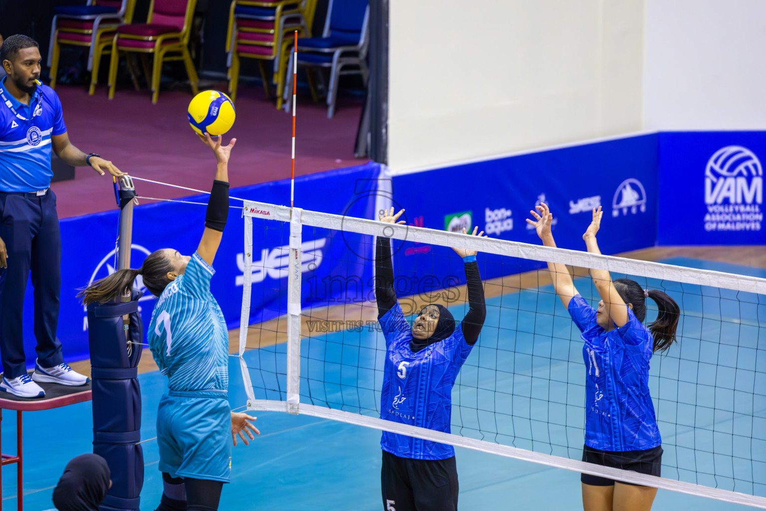 Club WAMCO vs Police Club in the final of National Volleyball Championship 2024 (women's division) was held in Social Center Indoor Hall on Thursday, 24th October 2024. 
Photos: Ismail Thoriq / images.mv