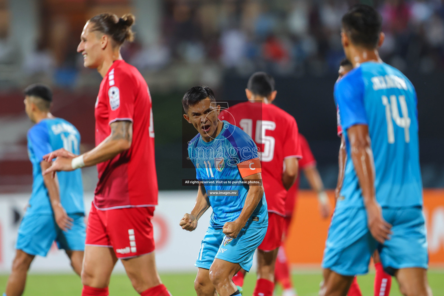 Lebanon vs India in the Semi-final of SAFF Championship 2023 held in Sree Kanteerava Stadium, Bengaluru, India, on Saturday, 1st July 2023. Photos: Nausham Waheed / images.mv