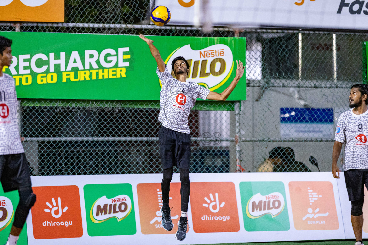 Sports Club Vision vs Sports Club City in Milo National Junior Volleyball Championship 2025 Day 3 was held on Monday, 24th November 2025 at Ekuveni Turf Court Male', Maldives. Photos: Areef Adam / images.mv