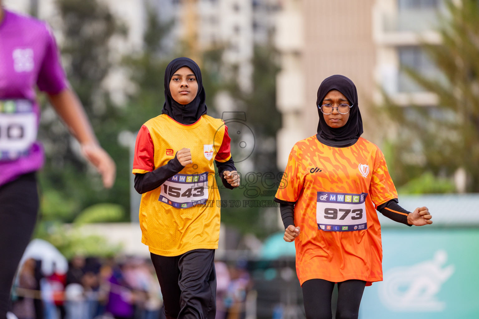 Day 2 of MWSC Interschool Athletics Championships 2024 held in Hulhumale Running Track, Hulhumale, Maldives on Sunday, 10th November 2024. 
Photos by: Hassan Simah / Images.mv