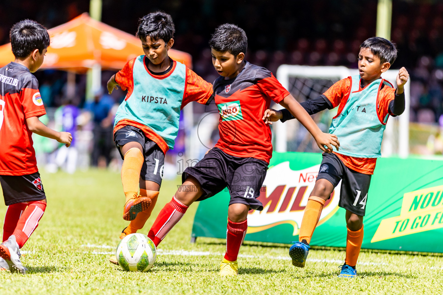 Day 1 of Under 10 MILO Academy Championship 2024 was held at National Stadium in Male', Maldives on Friday, 26th April 2024. Photos: Nausham Waheed / images.mv