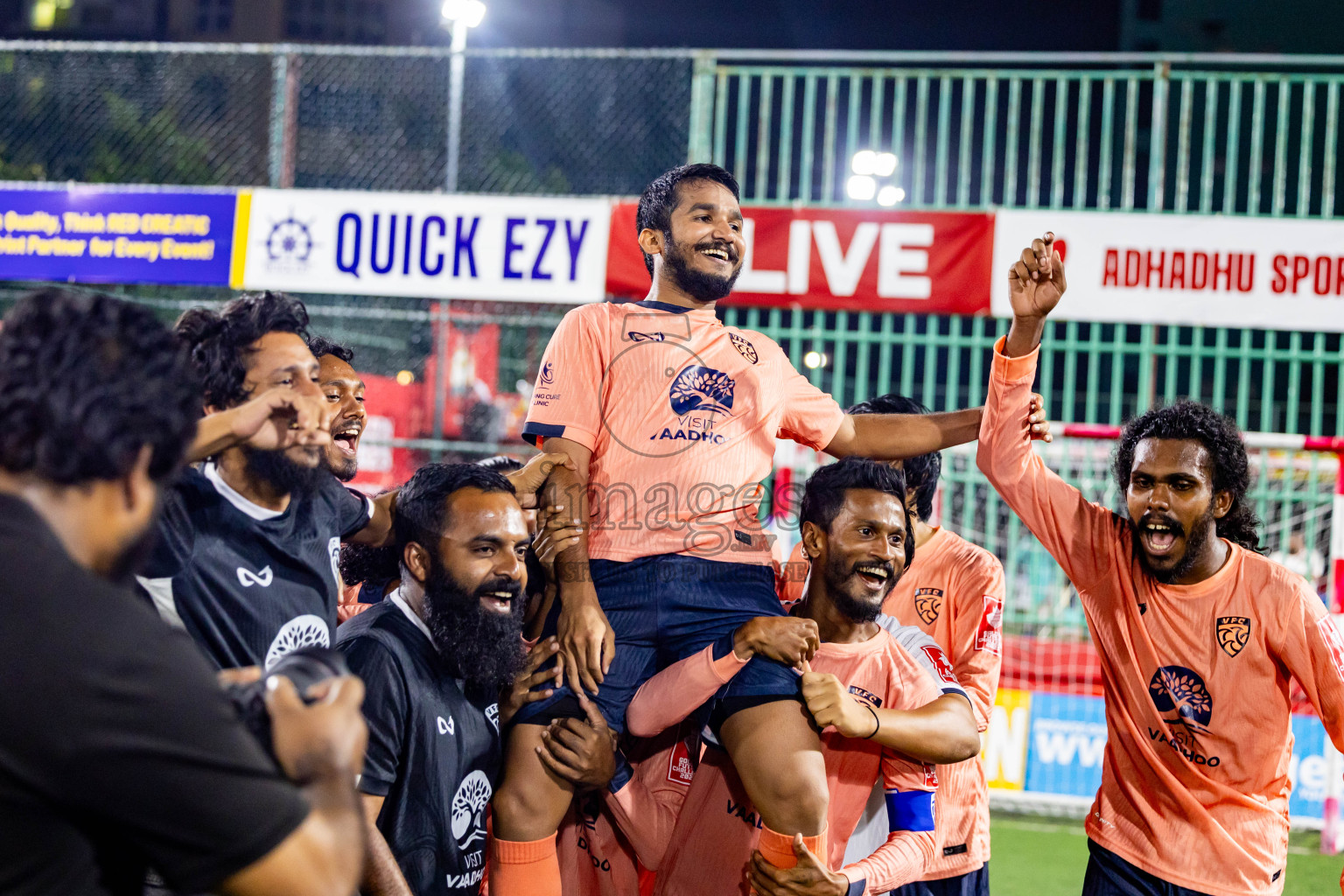 GDh Vaadhoo vs GDh Gadhdhoo in Gaafu Dhaal Atoll Final in Day 24 of Golden Futsal Challenge 2025 was held on Tuesday , 28th January 2025, in Hulhumale', Maldives. Photos: Nausham Waheed / images.mv
