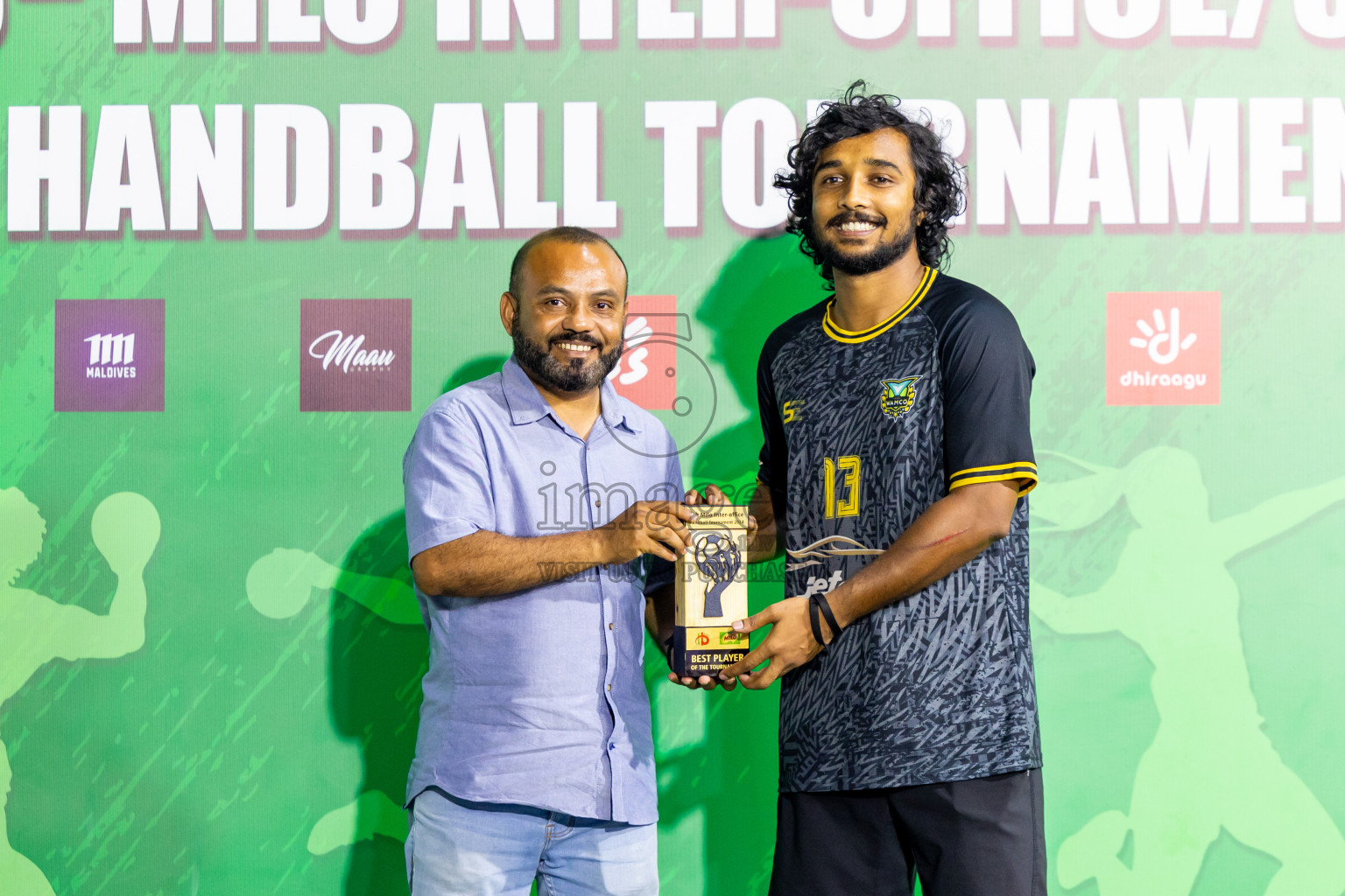 1st Division Final of 8th Inter-Office/Company Handball Tournament 2024, held in Handball ground, Male', Maldives on Tuesday, 11th September 2024 Photos: Nausham Waheed/ Images.mv