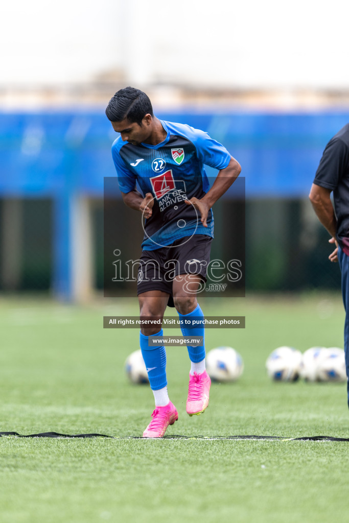 Maldives and Bangladesh Practice Sessions on 23 June 2023 before their match in Bangabandhu SAFF Championship 2023 held in Bengaluru Football Tournament