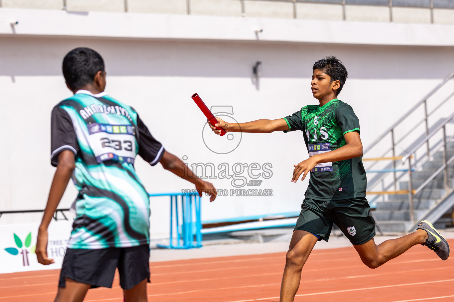 Day 6 of MWSC Interschool Athletics Championships 2024 held in Hulhumale Running Track, Hulhumale, Maldives on Thursday, 14th November 2024. Photos by: Ismail Thoriq / Images.mv