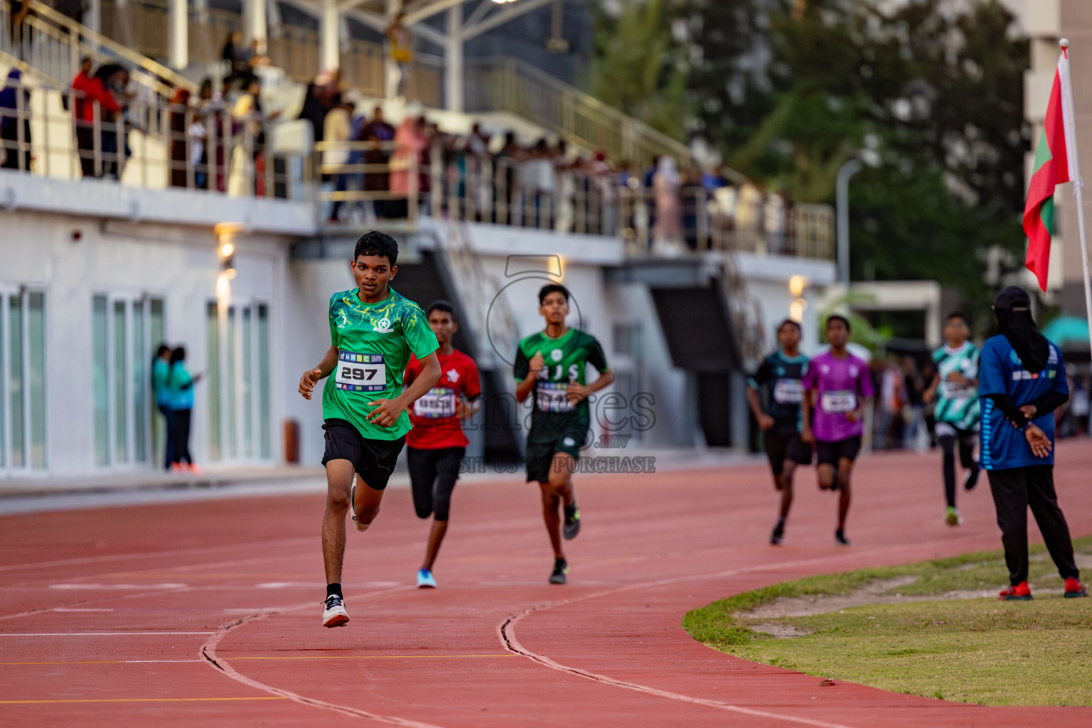 Day 1 of MWSC Interschool Athletics Championships 2024 held in Hulhumale Running Track, Hulhumale, Maldives on Saturday, 9th November 2024. 
Photos by: Hassan Simah / Images.mv