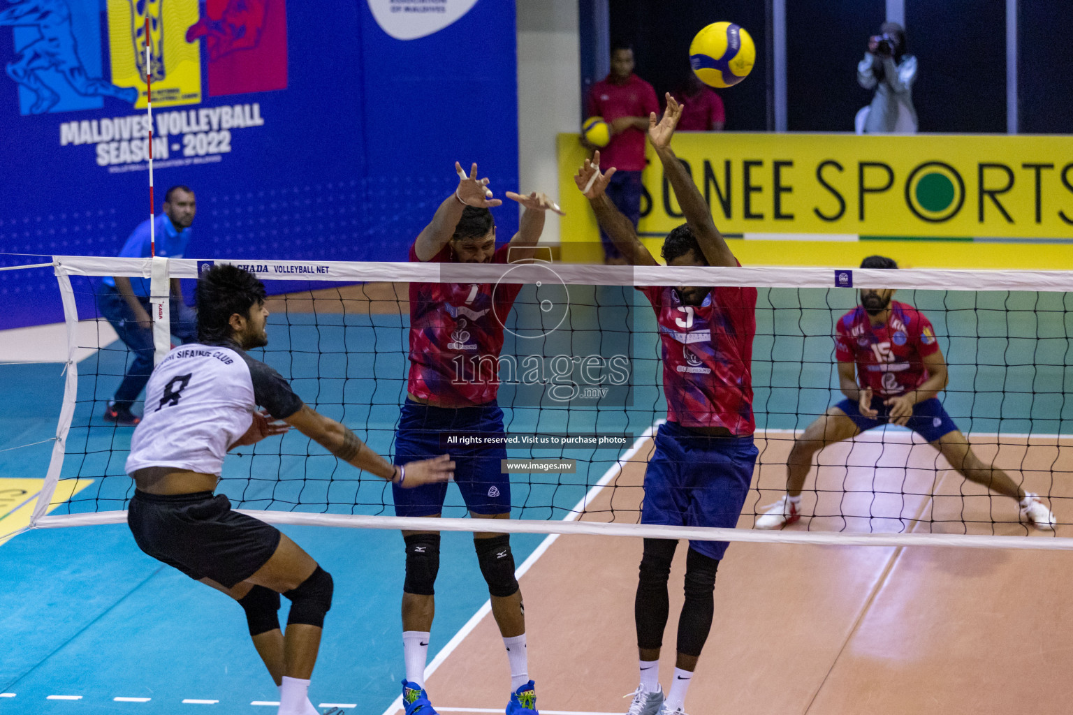 Sports Club City vs Dhivehi Sifainge Club in the Finals of National Volleyball Tournament 2022 on Thursday, 07th July 2022, held in Social Center, Male', Maldives