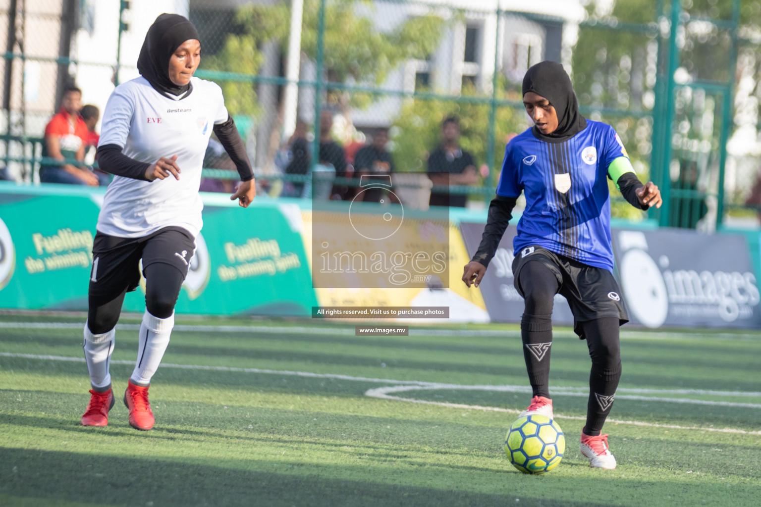 Maldives Ports Limited vs Dhivehi Sifainge Club in the semi finals of 18/30 Women's Futsal Fiesta 2019 on 27th April 2019, held in Hulhumale Photos: Hassan Simah / images.mv