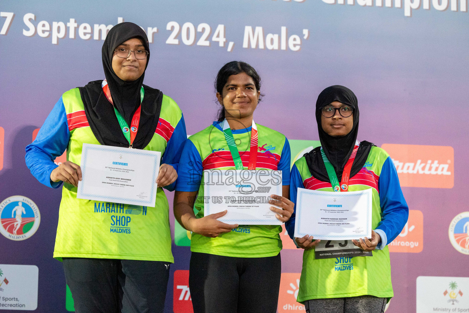 Day 2 of 33rd National Athletics Championship was held in Ekuveni Track at Male', Maldives on Friday, 6th September 2024.
Photos: Ismail Thoriq  / images.mv