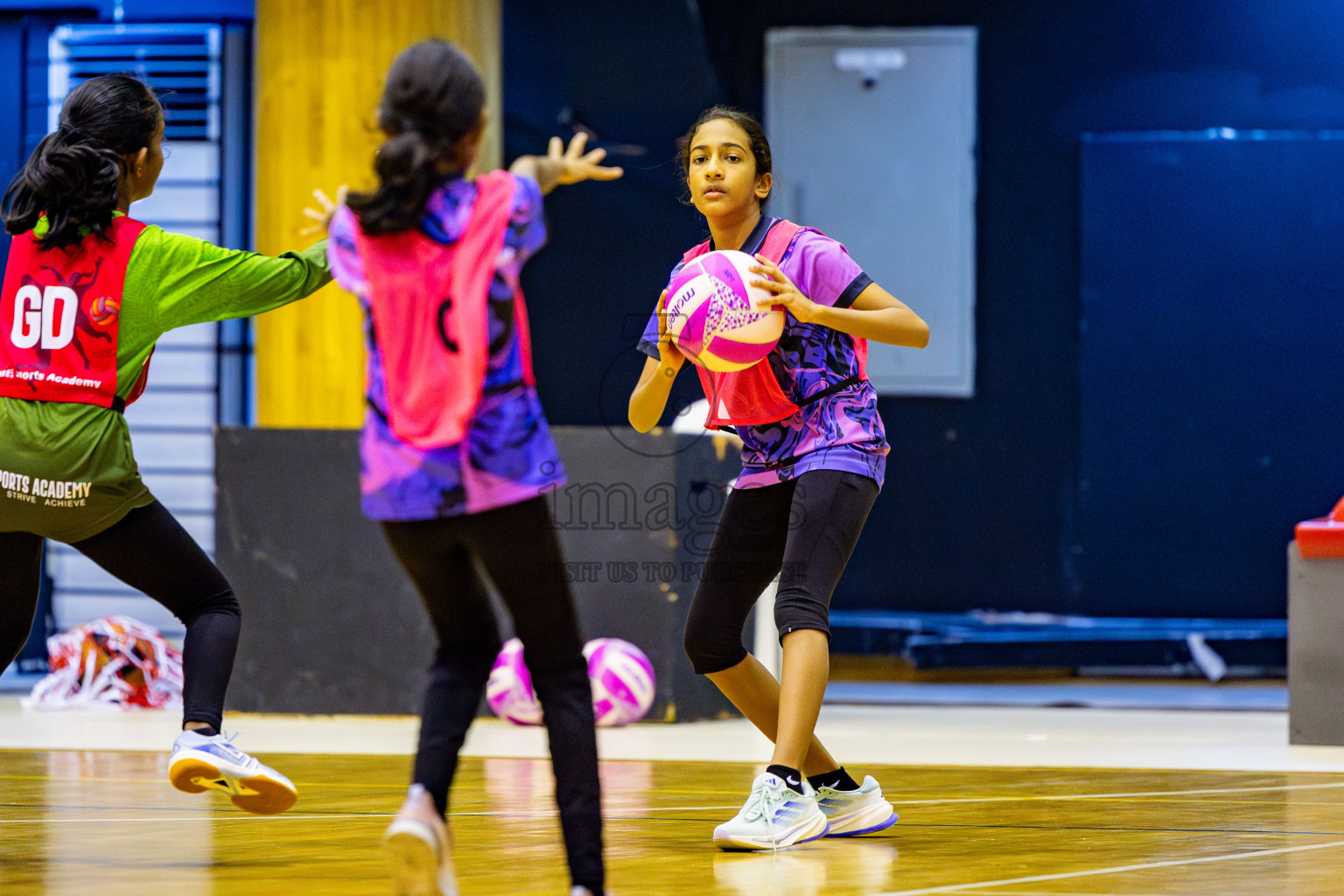 Netgen A vs N Sports Academy A in Day 3 of 3rd Netball Junior Championship, held at Social Center on Tuesday, 21st January 2025 . Photos: Nausham Waheed / images.mv