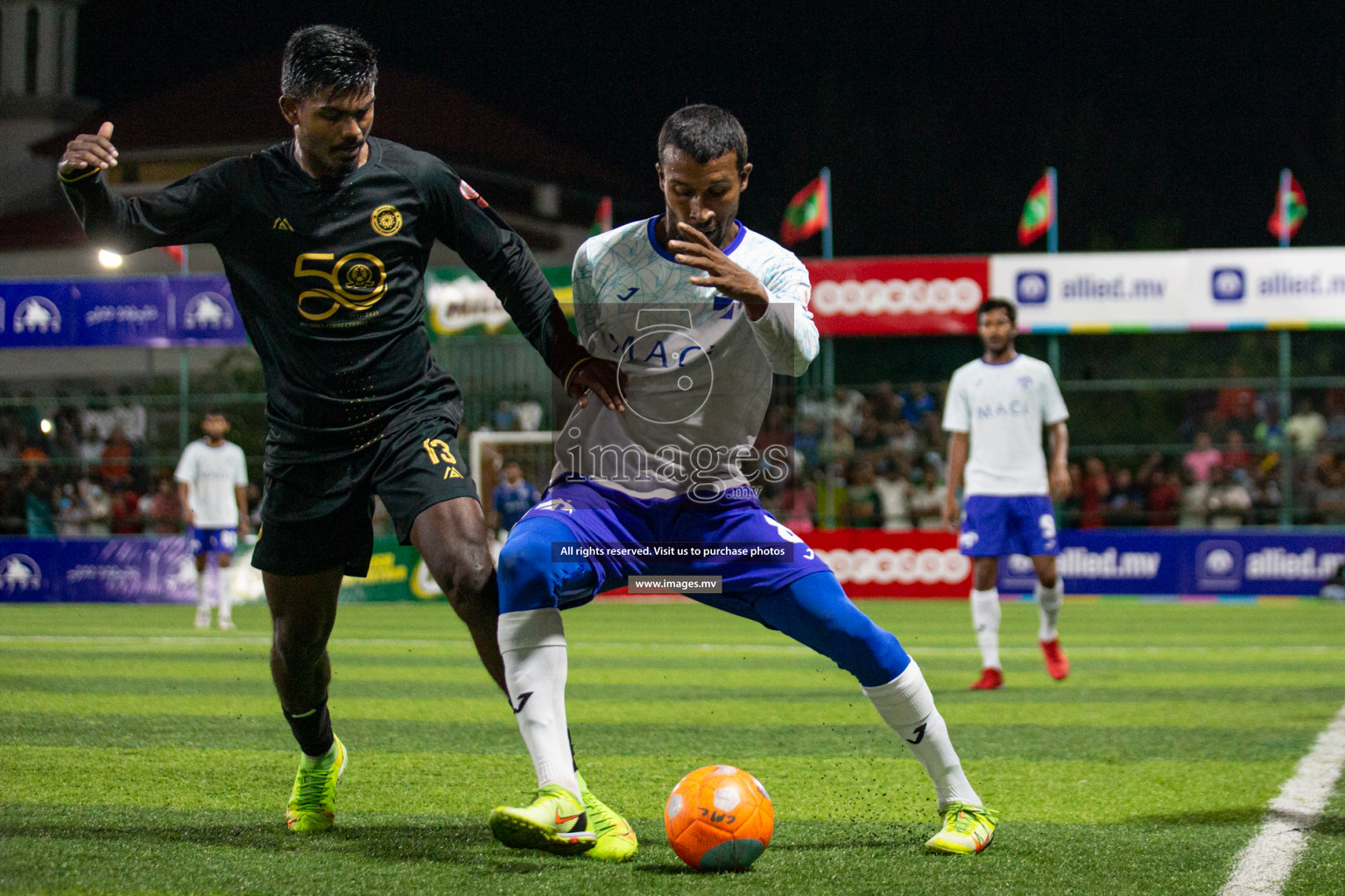 Prison Club vs MACL in the Quarter Finals of Club Maldives 2021 held at Hulhumale;, on 12th December 2021 Photos: Nasam / images.mv