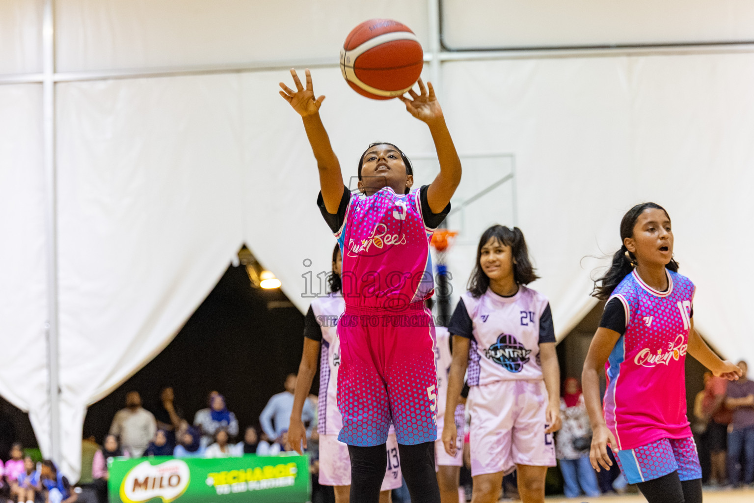 Day 3 of Milo 5 x 5 Junior Challenge 2025 - Basketball tournament held in Basketball Training Center, Male', Maldives on Saturday, 11th October 2025. 
Photos by:  Hassan Simah / Images.mv