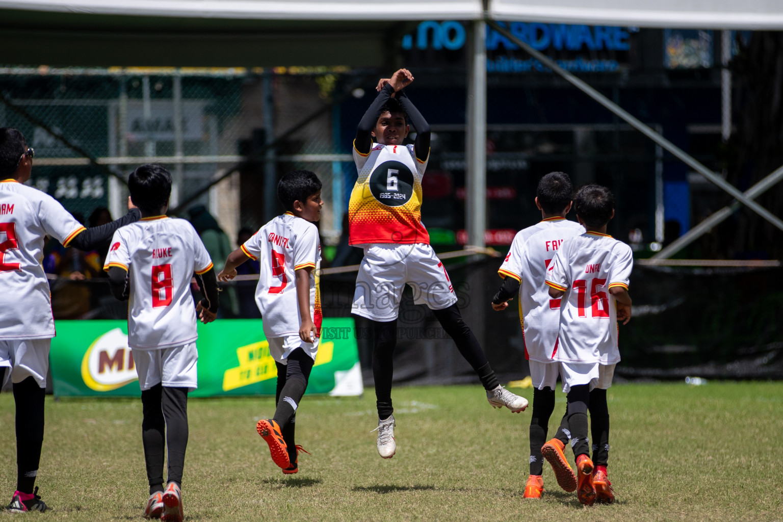 Day 3 of MILO Academy Championship 2024 - U12 was held at Henveiru Grounds in Male', Maldives on Saturday, 6th July 2024. Photos: Mohamed Mahfooz Moosa / images.mv