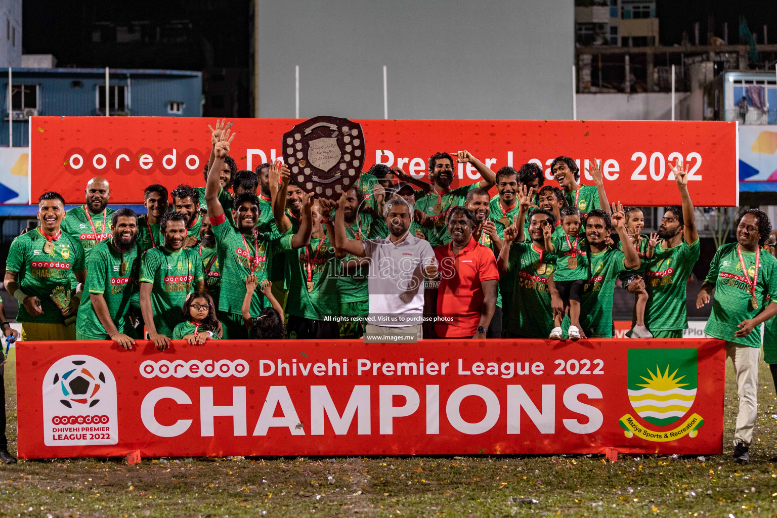 Maziya SR vs Club Eagles in Ooredoo Dhivehi Premier League 2021/22 on 1st Aug 2022, held in National Football Stadium, Male', Maldives Photos: Ismail Thoriq / Images