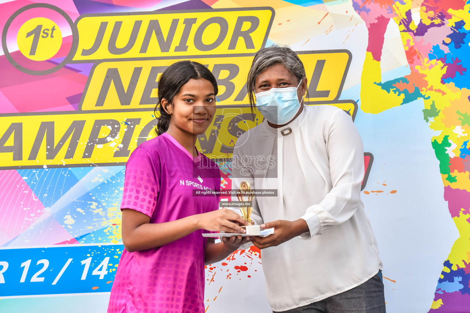 Final of Junior Netball Championship 2022 held in Male', Maldives on 19th March 2022. Photos by Nausham Waheed