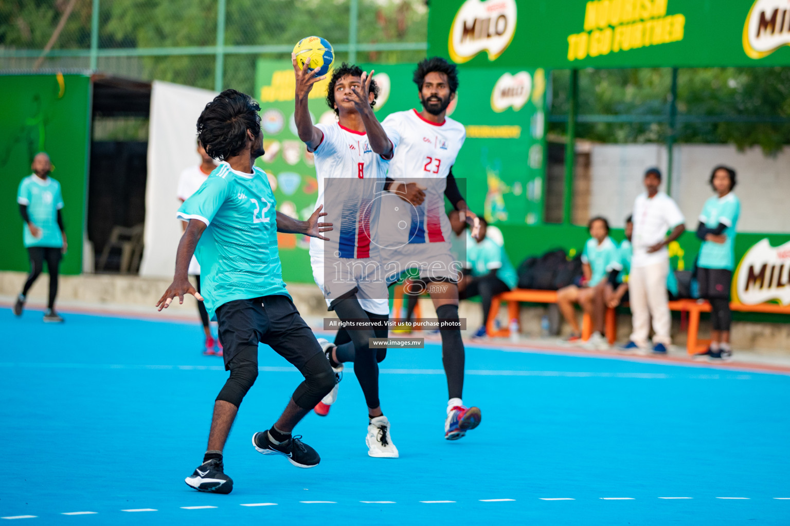 Milo 8th National Handball Tournament Day 4, 18th December 2021, at Handball Ground, Male', Maldives. Photos by Hassan Simah