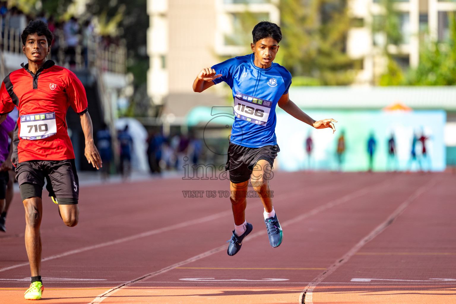 Day 1 of MWSC Interschool Athletics Championships 2024 held in Hulhumale Running Track, Hulhumale, Maldives on Saturday, 9th November 2024. 
Photos by: Hassan Simah / Images.mv