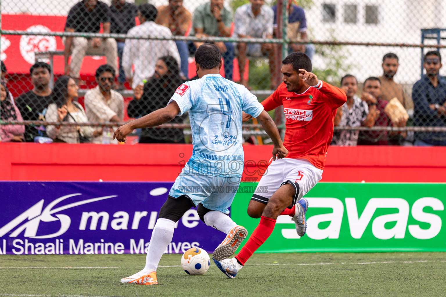 ADh Kunburudhoo VS ADh Dhangethi in Day 6 of Golden Futsal Challenge 2025 on Friday, 6th January 2025, in Hulhumale', Maldives 
Photos: Hassan Simah / images.mv