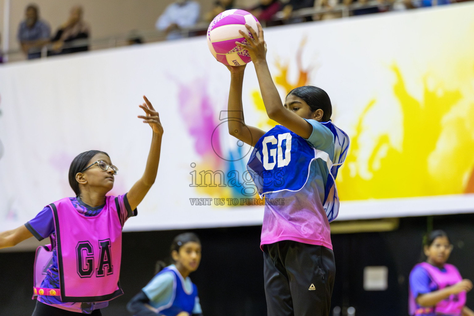 Netkids vs N sports Academy in Day 3 of 3rd Netball Junior Championship, held at Social Center on Wednesday 22nd January 2025 . Photos: Shuu Abdul Sattar / images.mv