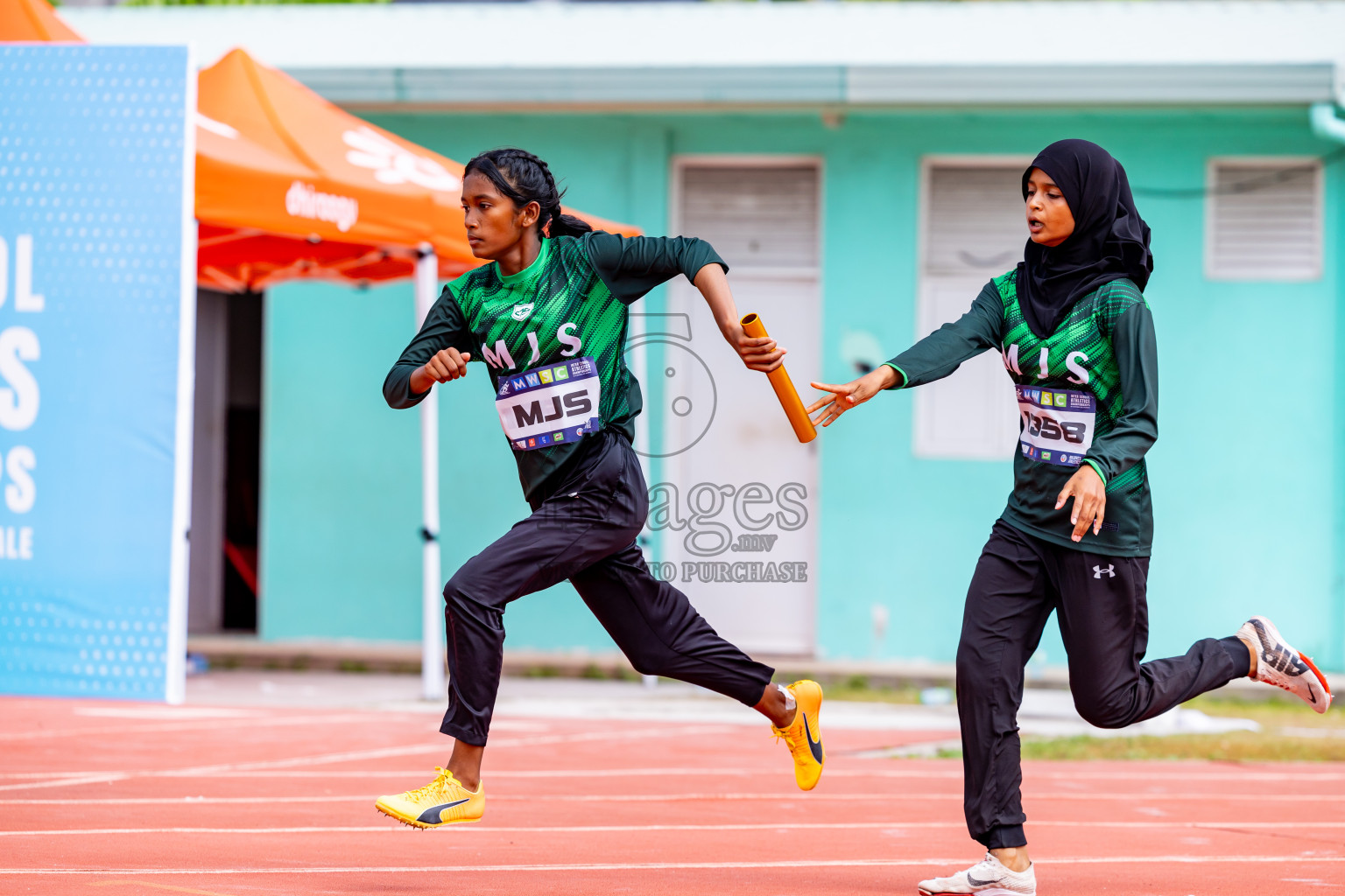 Day 5 of MWSC Interschool Athletics Championships 2024 held in Hulhumale Running Track, Hulhumale, Maldives on Wednesday, 13th November 2024. Photos by: Nausham Waheed / Images.mv