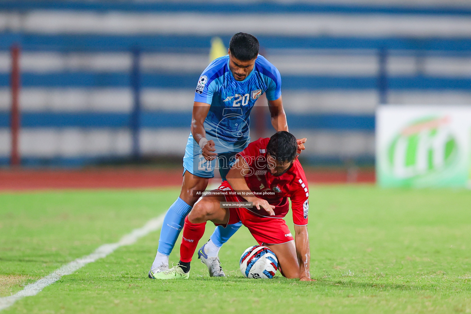 Lebanon vs India in the Semi-final of SAFF Championship 2023 held in Sree Kanteerava Stadium, Bengaluru, India, on Saturday, 1st July 2023. Photos: Nausham Waheed, Hassan Simah / images.mv