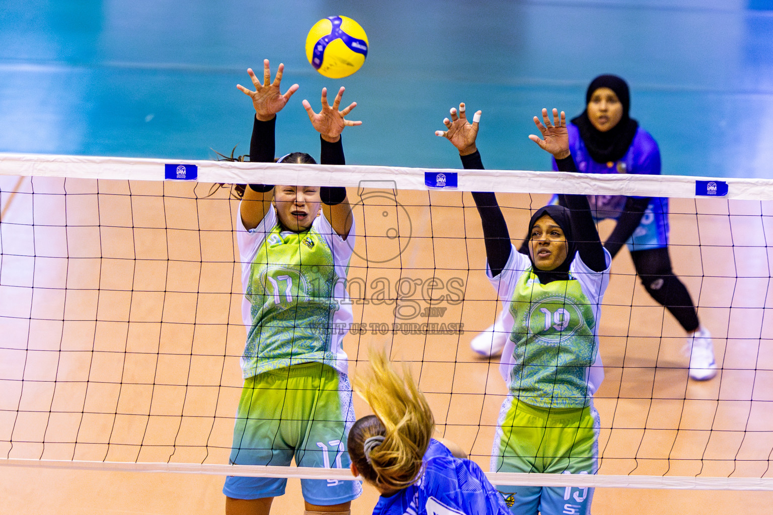 Club WAMCO vs Police Club in Semi Finals of Women's Division of VAM Cup 2025 held in Male', Maldives on Tuesday, 15th April 2025 at Social Center Indoor Hall Photos By: Nausham Waheed / images.mv
