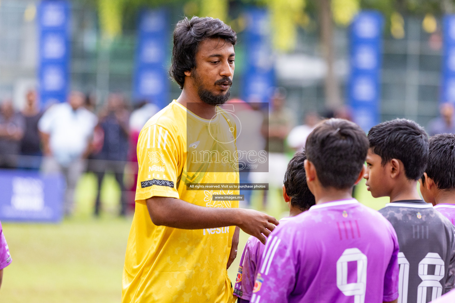 Day 1 of Milo kids football fiesta, held in Henveyru Football Stadium, Male', Maldives on Wednesday, 11th October 2023 Photos: Nausham Waheed/ Images.mv