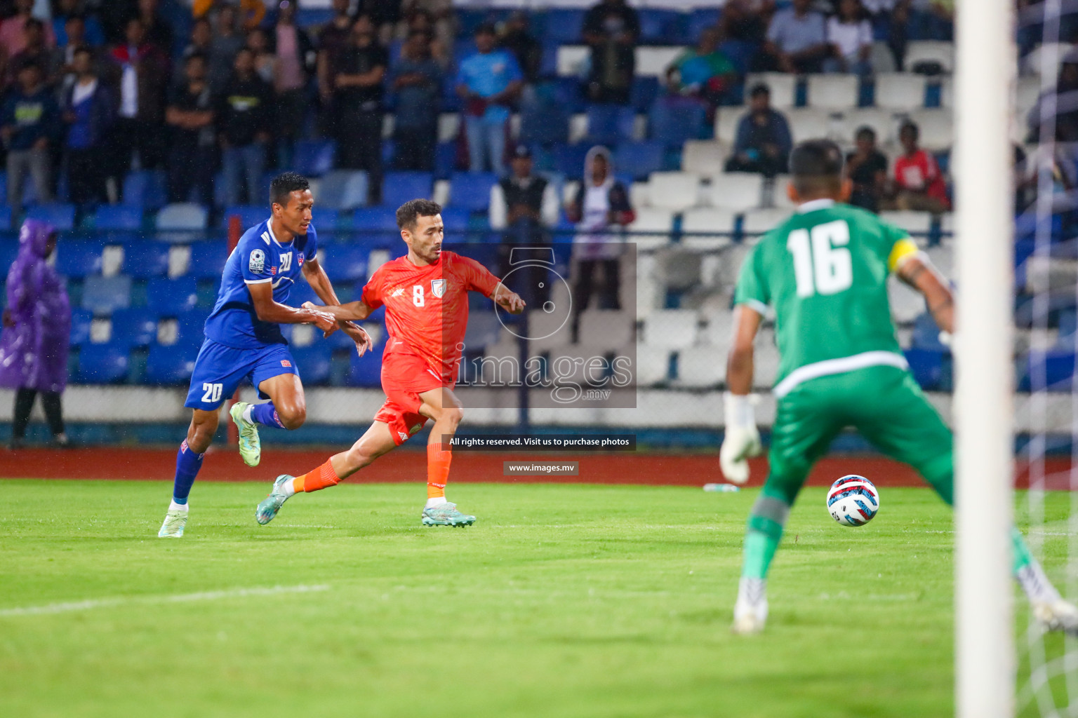 Nepal vs India in SAFF Championship 2023 held in Sree Kanteerava Stadium, Bengaluru, India, on Saturday, 24th June 2023. Photos: Hassan Simah / images.mv