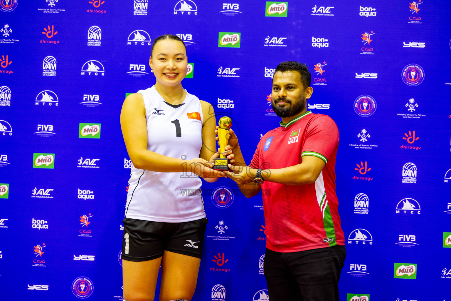 Final of CAVA Woman's Volleyball Challenge Cup 2024 was held in Social Center, Male', Maldives on Wednesday, 11th September 2024. Photos: Nausham Waheed / images.mv