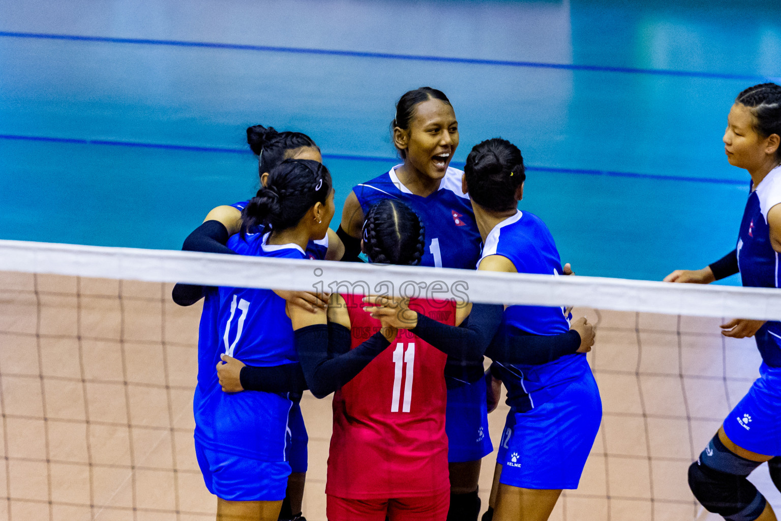 Nepal vs Sri Lanka in Day 1 of CAVA U20 Woman's Volleyball Championship 2024 was held in Social Center, Male', Maldives on 18th July 2024. Photos: Nausham Waheed / images.mv