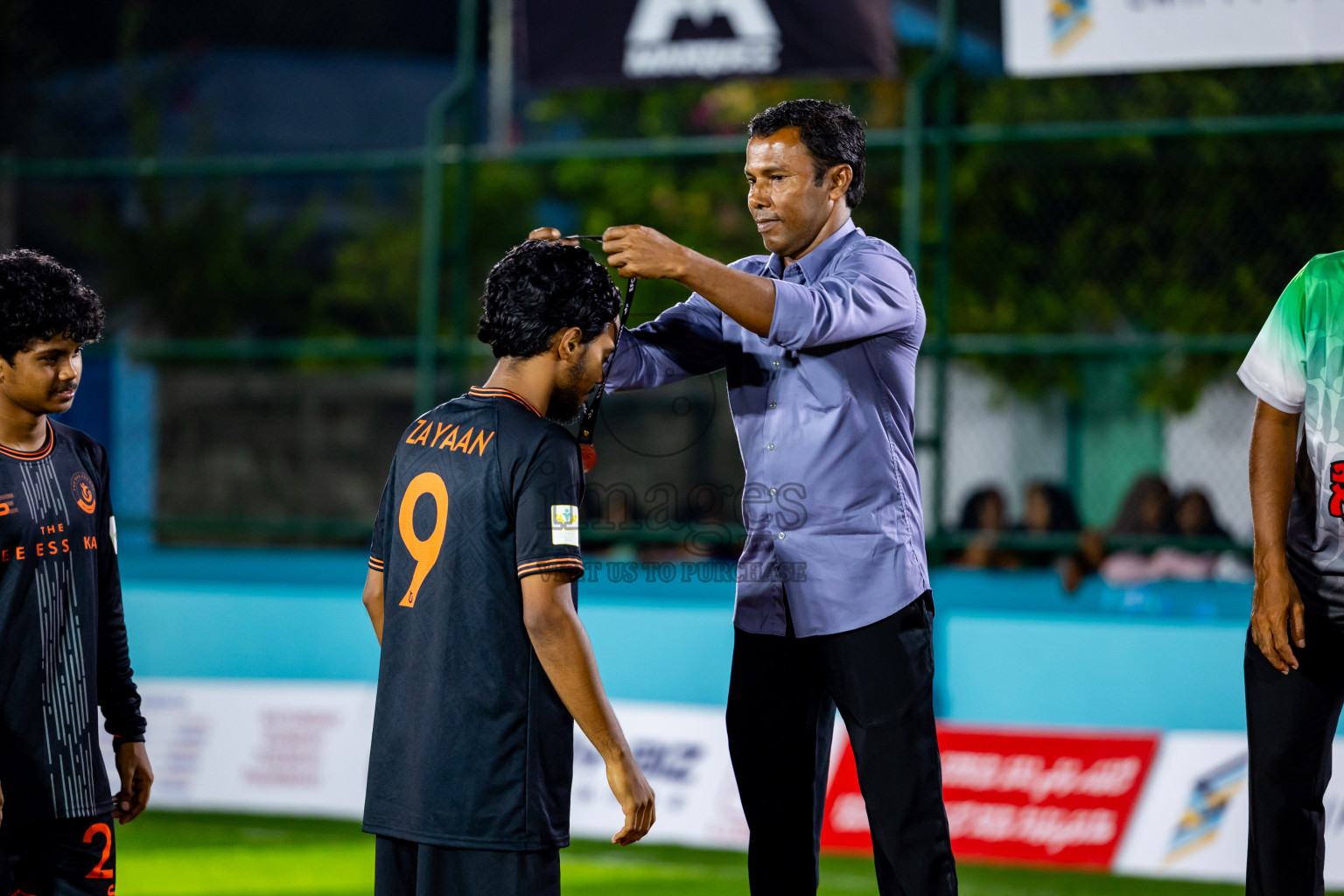 Dee Ess Kay vs Kovigoani in Final of Laamehi Dhiggaru Ekuveri Futsal Challenge 2024 was held on Wednesday, 31st July 2024, at Dhiggaru Futsal Ground, Dhiggaru, Maldives Photos: Nausham Waheed / images.mv