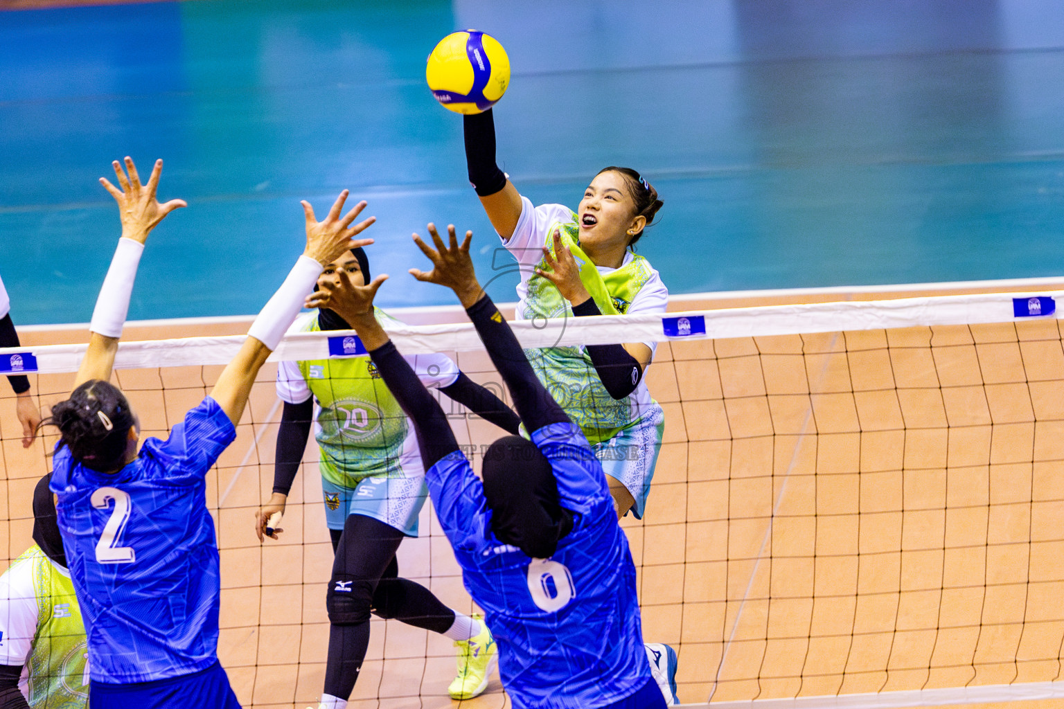 Club WAMCO vs Police Club in Semi Finals of Women's Division of VAM Cup 2025 held in Male', Maldives on Tuesday, 15th April 2025 at Social Center Indoor Hall Photos By: Nausham Waheed / images.mv