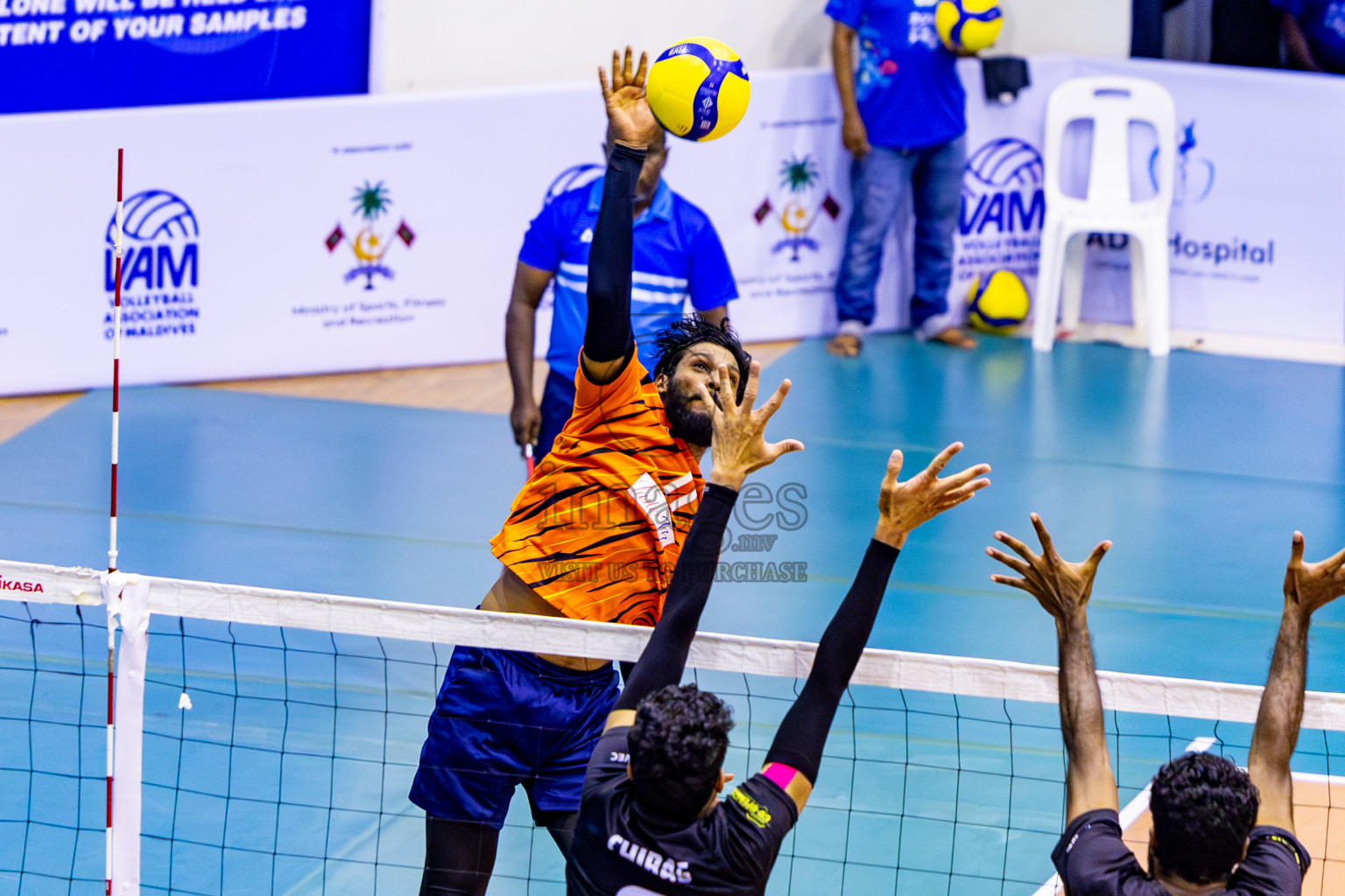 Sports Club City vs Dhivehi Sifainge Club in Semi Final of MILO VAM Cup 2024 Men's Division was held in Social Center Indoor Hall on Friday, 1st September 2024. Photos: Nausham Waheed / images.mv