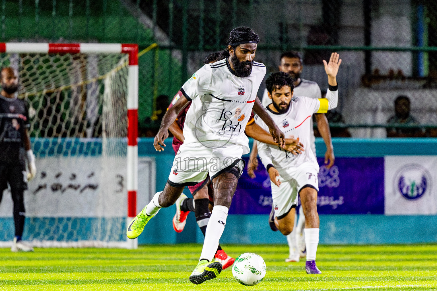 Ifhaams vs Comienzo fc in Semi Finals of Laamehi Dhiggaru Ekuveri Futsal Challenge 2025 was held on Sunday, 27th July 2025, at Dhiggaru Futsal Ground, Dhiggaru, Maldives Photos: Nausham Waheed  / images.mv