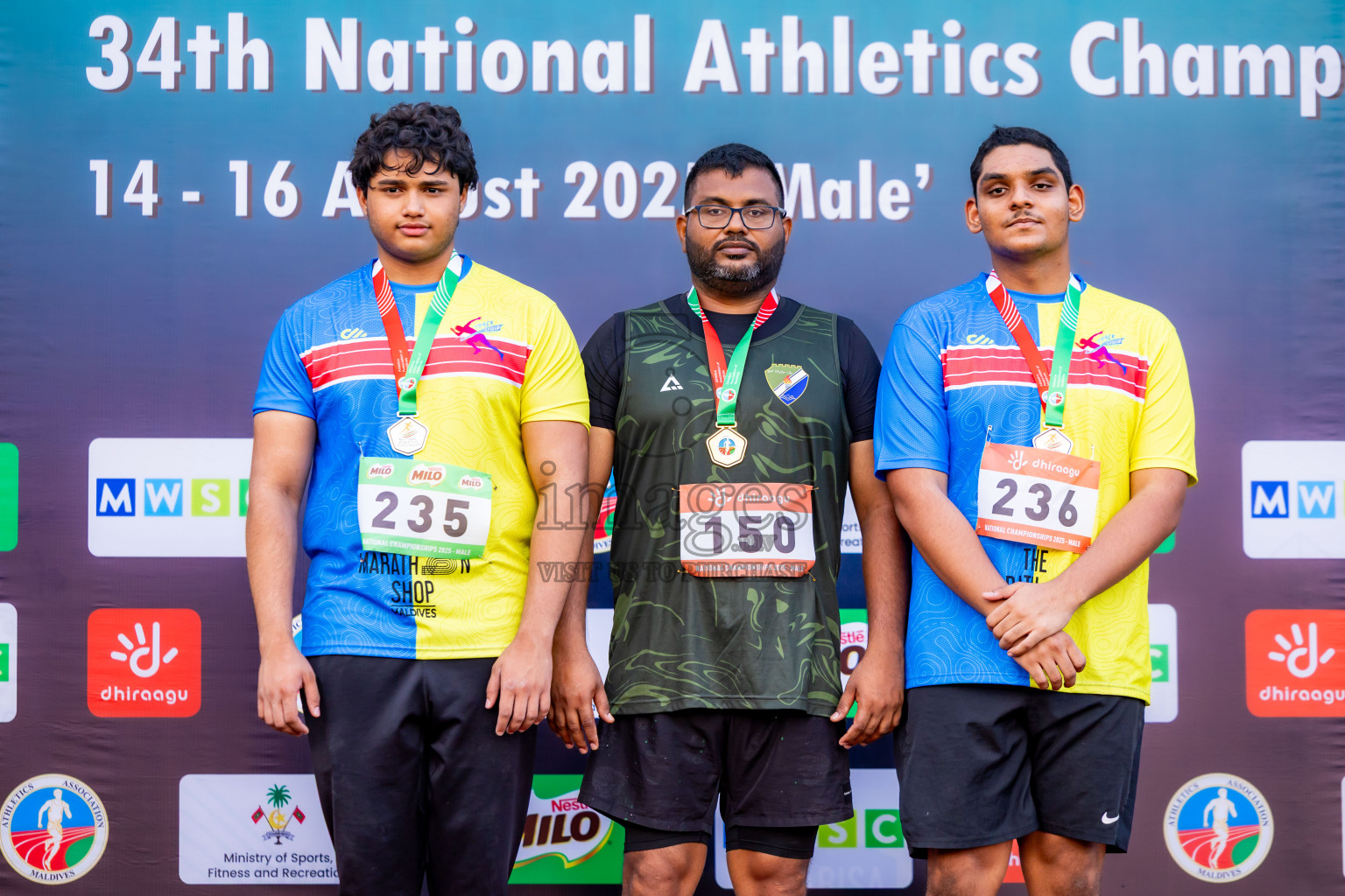 Day 1 of National Athletics Championship 2025 was held at Ekuveni Running Ground in Male', Maldives on Thursday, 14th August 2025. Photos: Nausham Waheed / images.mv