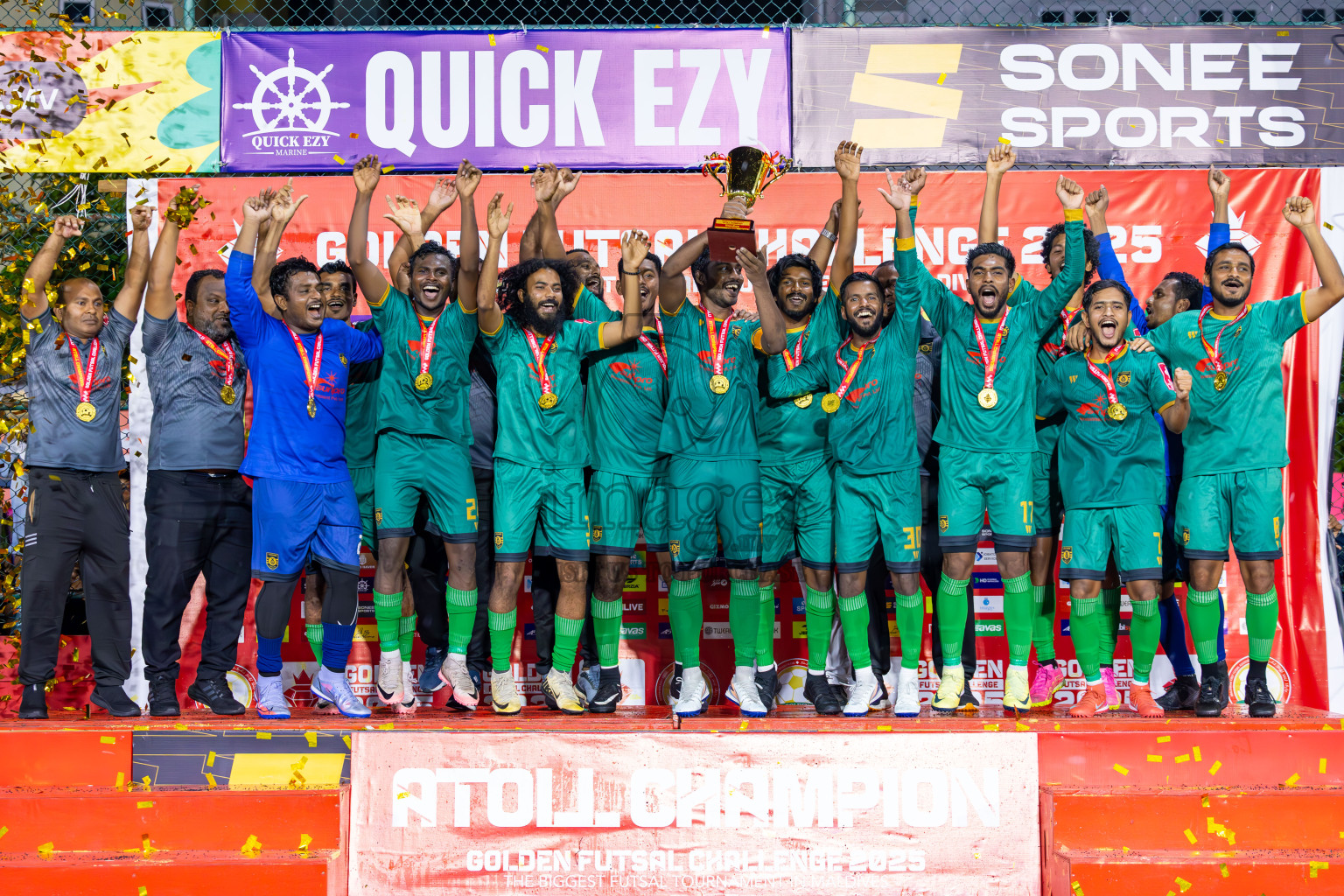 ADh Omadhoo vs ADh Mahibadhoo in Alifu Dhaalu Atoll Final on Day 23 of Golden Futsal Challenge 2025 was held on Monday , 27th January 2025, in Hulhumale', Maldives.
Photos: Ismail Thoriq / images.mv