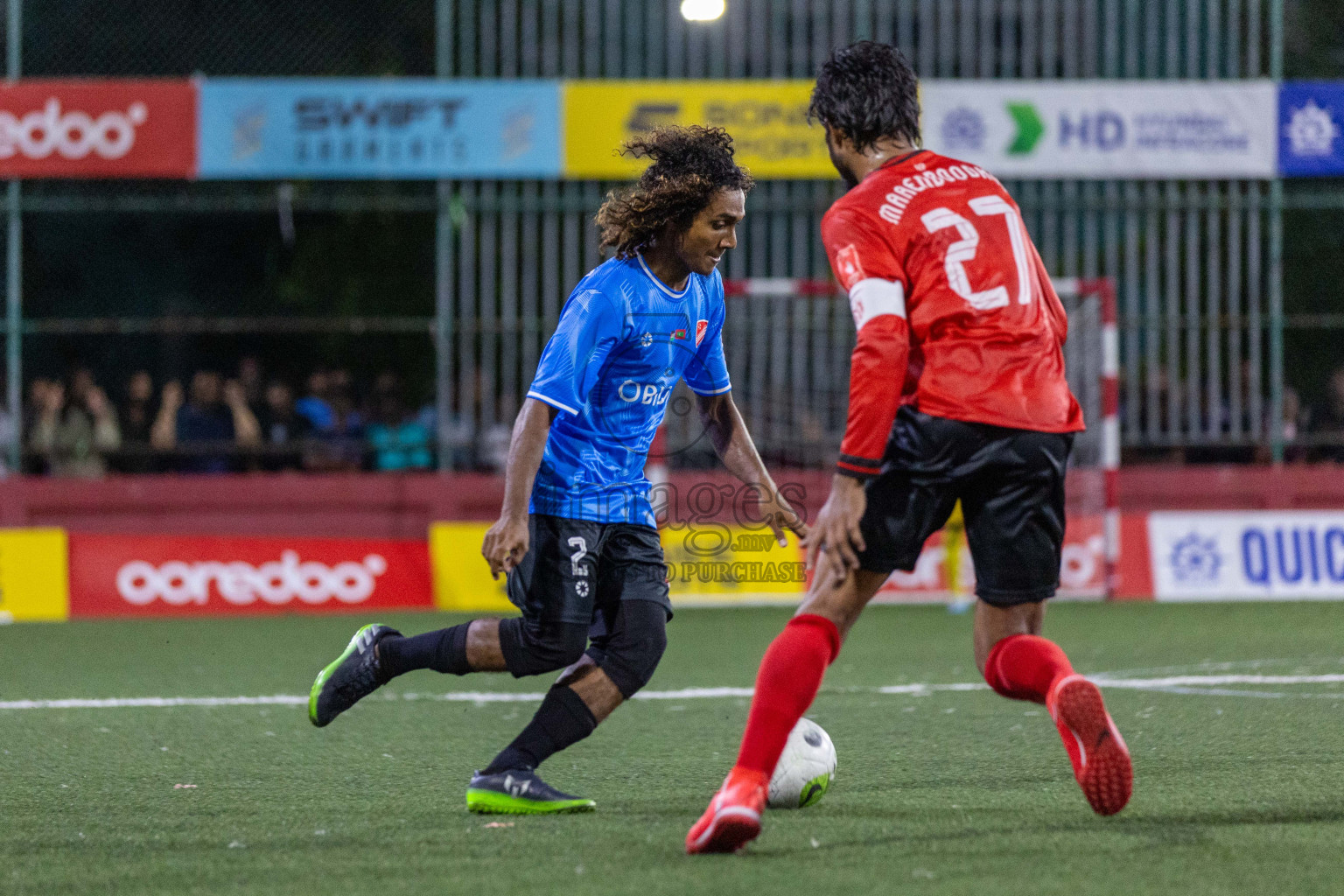 Dh Maaenbodhoo vs Dh Kudahuvadhoo in Day 4 of Golden Futsal Challenge 2024 was held on Thursday, 18th January 2024, in Hulhumale', Maldives Photos: Nausham Waheed / images.mv